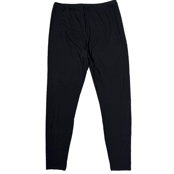 Eileen Fisher Black Viscose Spandex Elastic Waist Pants USA Made Women Sz M (B2) - Picture 2 of 9